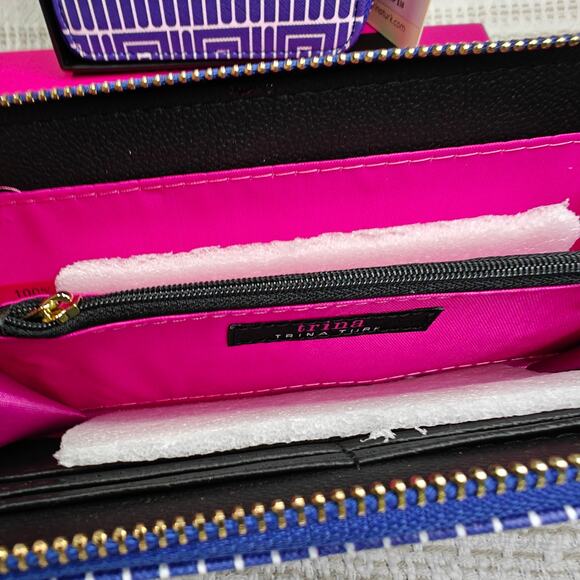 Trina Turk Royal Blue & White 2-Piece Wallet Gift Set New in Box - Picture 2 of 4
